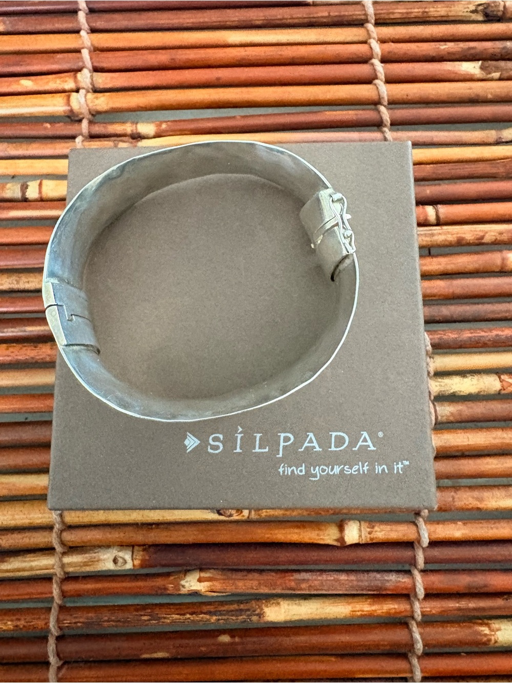 Silpada Designs Polished Hammered Sterling Silver Wide Cuff Bracelet - Picture 4 of 8